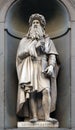 Leonardo da Vinci, statue in the Niches of the Uffizi Colonnade in Florence