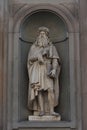 Leonardo Da Vinci. Statue in the Uffizi Gallery, Florence, Tuscany, Italy Royalty Free Stock Photo