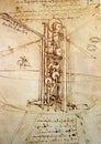Leonardo\'s engineering drawing