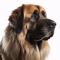 Leonberger breed dog isolated on a clean white background Royalty Free Stock Photo