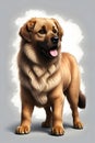 Leonberger design and illustration, Leonberger-themed illustrations Royalty Free Stock Photo