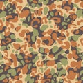 Leopard camouflage print, seamless pattern. Skin of cheetah. Fashionable camo fabric. Vector Royalty Free Stock Photo