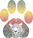 Leopard color footprint