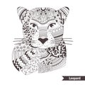 Leopard. Coloring book Royalty Free Stock Photo