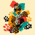 Leopard exotic wild cat pattern.