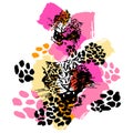 Leopard exotic wild cat pattern.