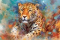 Leopard form and spirit through an abstract lens dynamic and expressive Leopard print