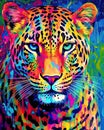 Leopard form and spirit through an abstract lens dynamic and expressive Leopard print Royalty Free Stock Photo