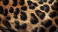Leopard fur pattern, detailed close-up of spots and texture Royalty Free Stock Photo