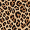 leopard fur pattern texture seamless design. Royalty Free Stock Photo