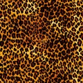 Leopard fur textured background. Animal skin patterned abstract background. Black, orange colors