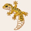 Leopard Gecko in cute cartoon style