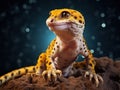 Leopard gecko looking up