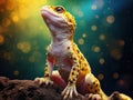 Leopard gecko looking up