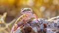 Leopard Gecko on a Rock Royalty Free Stock Photo
