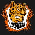 Leopard head mascot for sport team Royalty Free Stock Photo