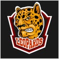 Leopard head mascot for sport team Royalty Free Stock Photo