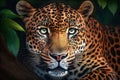 Leopard high quality closeup. Generative AI