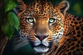 Leopard high quality closeup. Generative AI