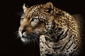 Leopard high quality closeup. Generative AI