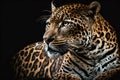 Leopard high quality closeup. Generative AI