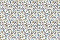 Leopard jaguar pattern seamless. Vector texture background. Colorful wild cat fur for kids Royalty Free Stock Photo