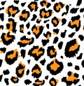 Leopard or jaguar print seamless pattern, textured fashion print, abstract safari background for fabric, textile. Effect Royalty Free Stock Photo