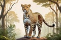 Leopard large cat spotted animal dominant carnivore