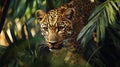 Leopard ldense African forest Royalty Free Stock Photo