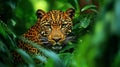 Leopard ldense African forest Royalty Free Stock Photo