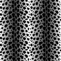 Leopard pattern texture repeating seamless monochrome black and white. Fashion and stylish background eps 10 Royalty Free Stock Photo