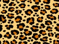 Leopard pattern texture repeating seamless orange black abstract vector illustration background Royalty Free Stock Photo