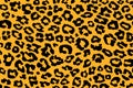 Leopard pattern texture repeating seamless orange black fur print skin backdrop wallpaper. Vector image illustration