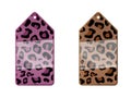 Leopard patterned labels