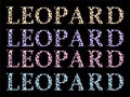 Leopard Patterned Word Alphabet Letter