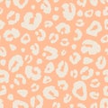 Leopard Peach Fuzz color and white fantasy abstract seamless background Royalty Free Stock Photo