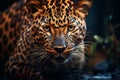 leopard portrait close up, AI generated