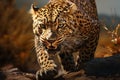 leopard portrait close up, AI generated Royalty Free Stock Photo