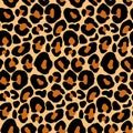 Leopard print, cheetah seamless pattern, jaguar texture. Jungle exotic background. Leo repeat vector design. Wild Royalty Free Stock Photo