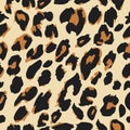 Leopard print pattern. Repeating seamless vector animal background Royalty Free Stock Photo