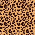 Leopard print pattern. Repeating seamless vector animal background Royalty Free Stock Photo