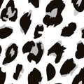 Leopard print pattern. Repeating seamless vector animal background. Royalty Free Stock Photo