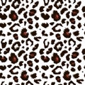 Leopard print pattern. Repeating seamless vector Royalty Free Stock Photo