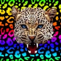 Leopard print pattern. Repeating seamless vector