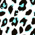 Leopard print pattern. Repeating seamless vector animal background Royalty Free Stock Photo