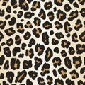 Leopard print pattern. Vector seamless background. Realistic animal skin texture Royalty Free Stock Photo