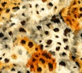 Leopard Print Texture Seamless Pattern for Design Projects Royalty Free Stock Photo