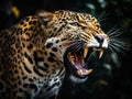 Leopard roar Royalty Free Stock Photo