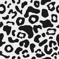 Leopard seamless pattern. Background for clothing and other textile products. Black and white backdrop. Vector. Royalty Free Stock Photo