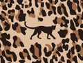 Leopard seamless pattern Royalty Free Stock Photo